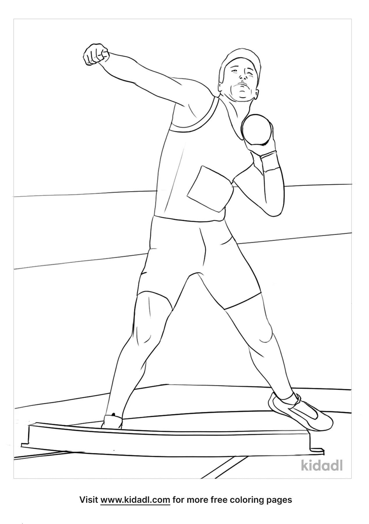 Track And Field Coloring Page