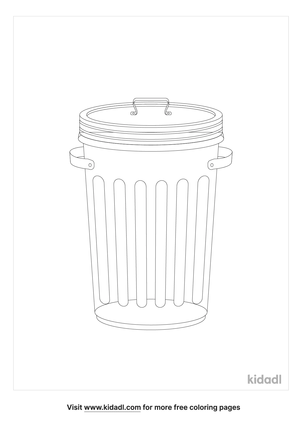 dustbin coloring page