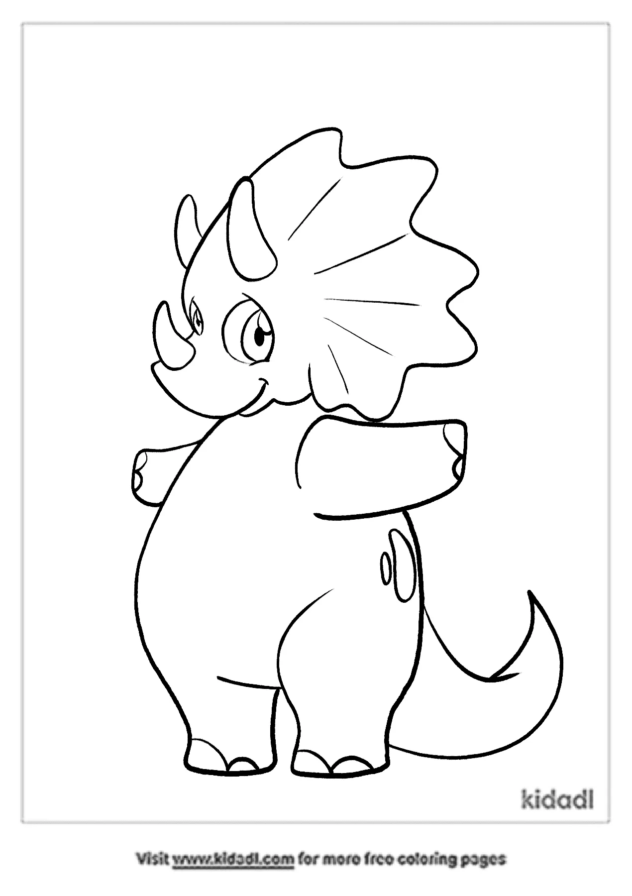 printable triceratops coloring pages for toddlers