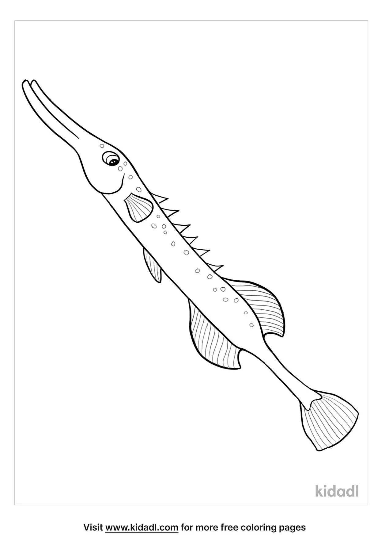 Trumpet Fish Coloring Page