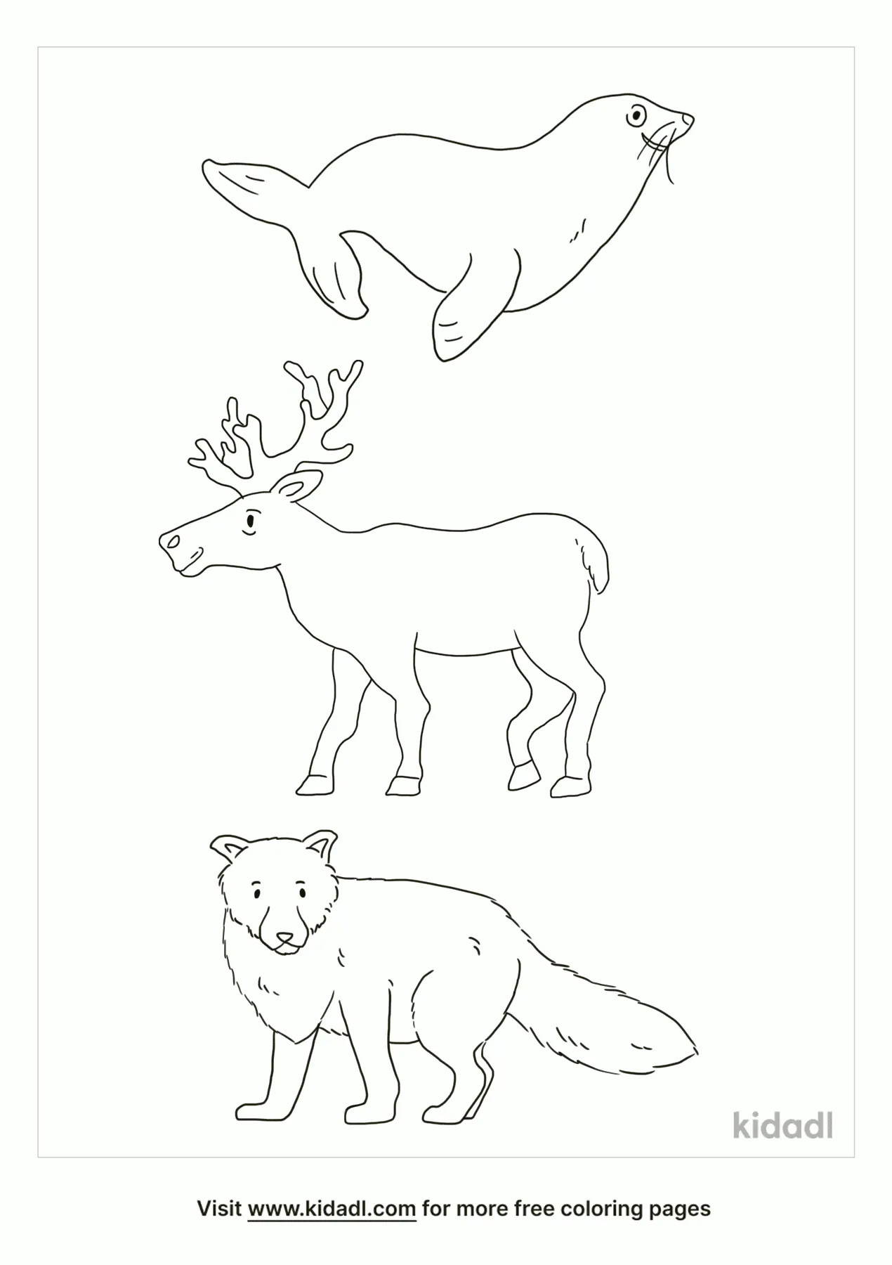 Free Tundra Animals Coloring Page | Coloring Page Printables | Kidadl