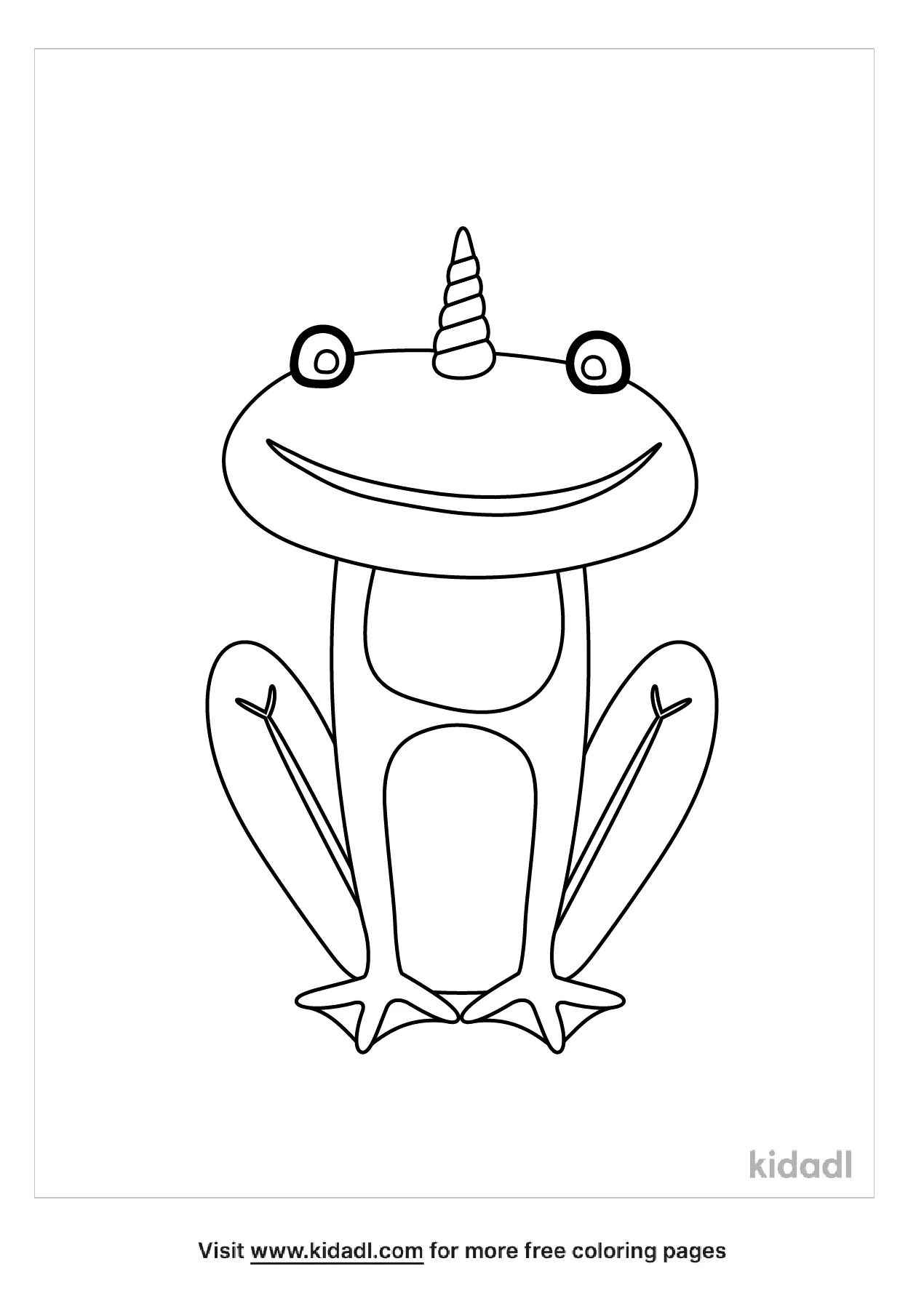Unicorn Frog Coloring Page