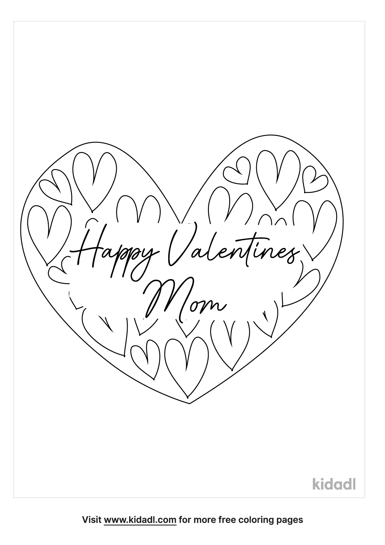 Valentines To Mom Coloring Page