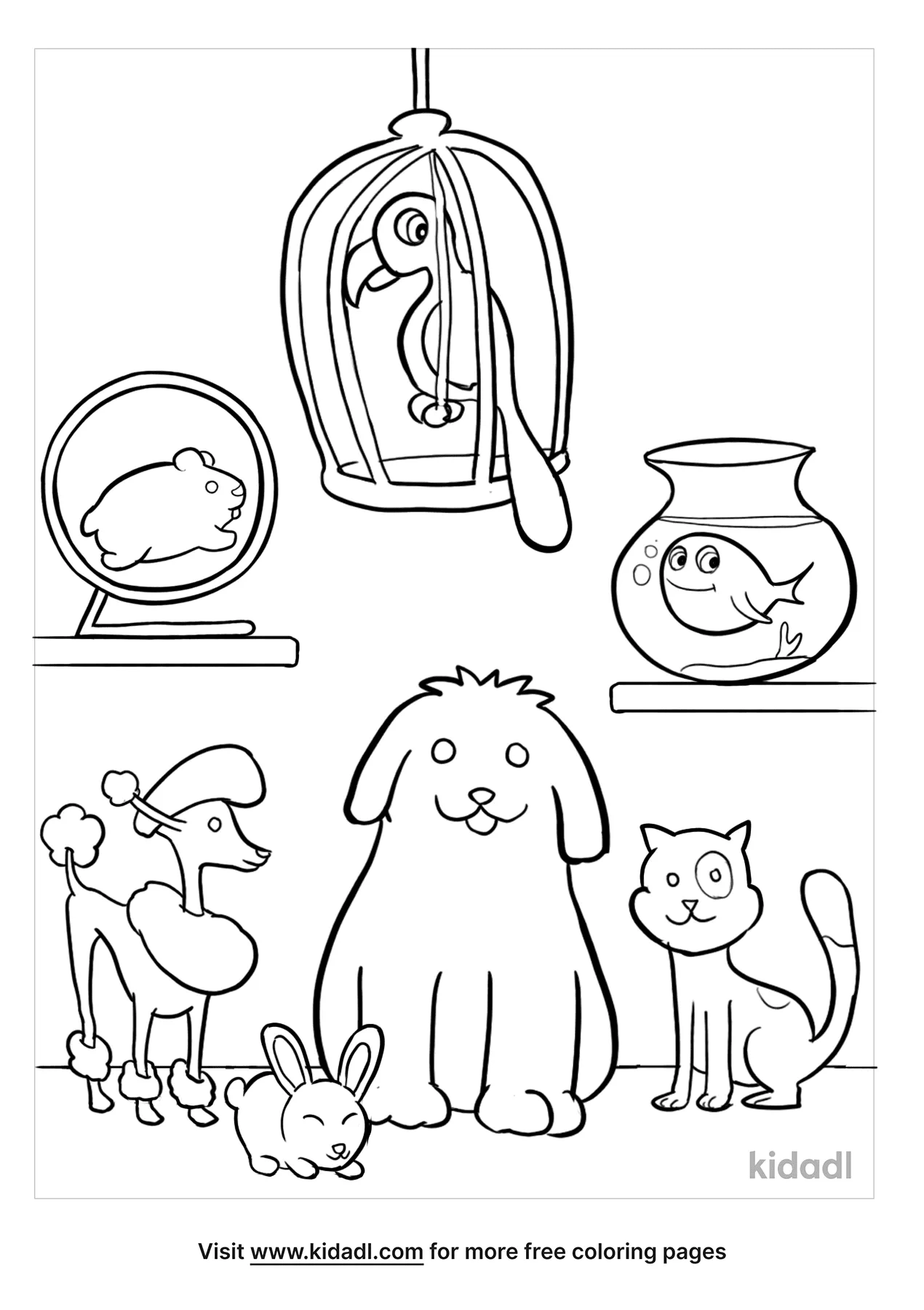 Pet Home Coloring Page   Free Pets Coloring Page   Kidadl