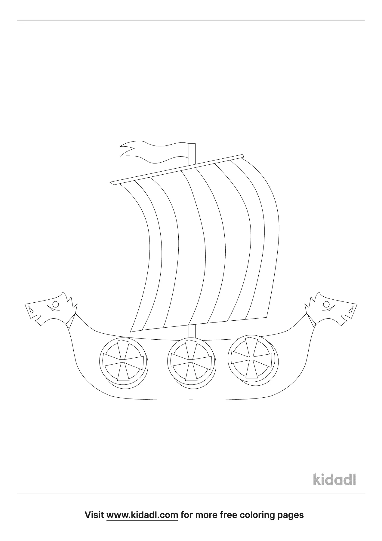 viking long ships coloring pages