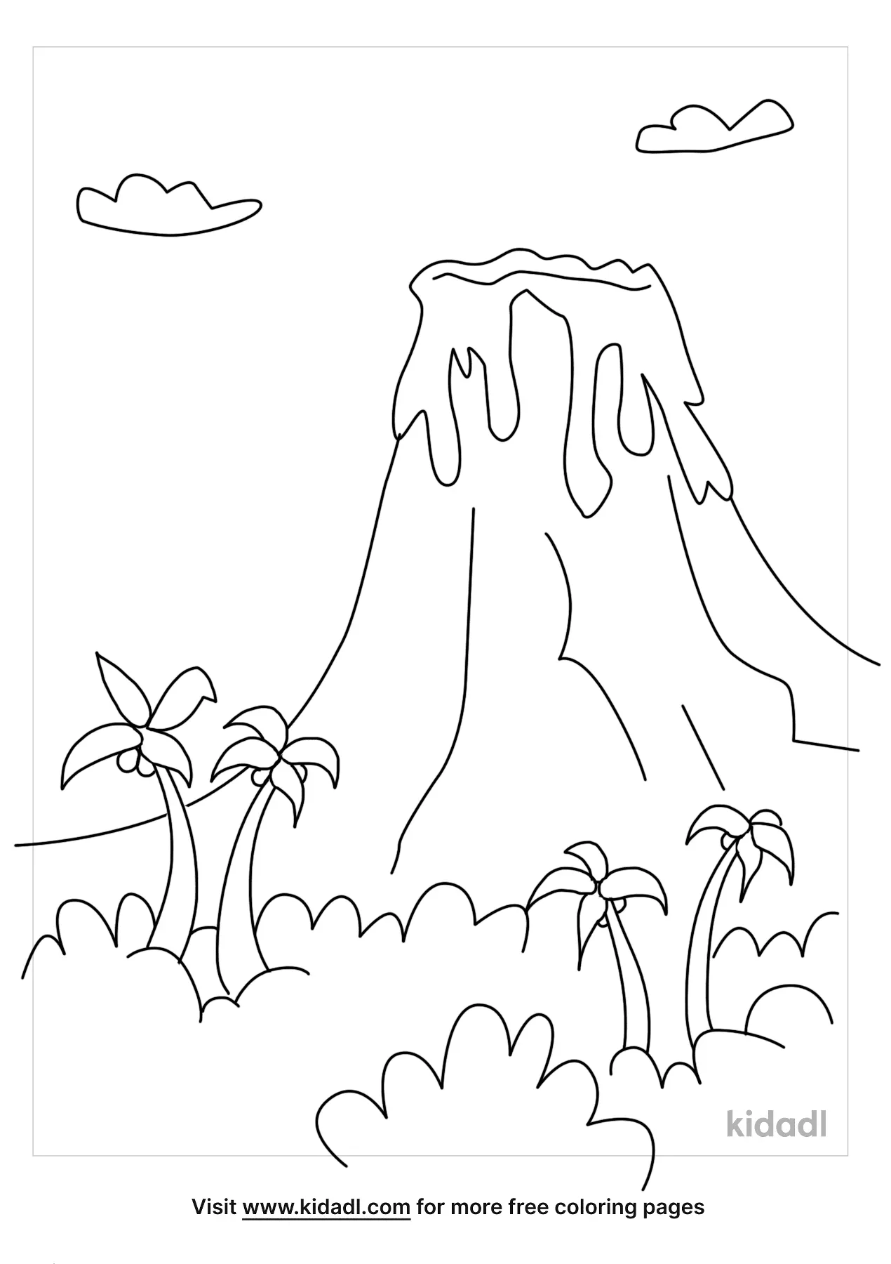 volcano coloring pages free environment and nature coloring pages kidadl