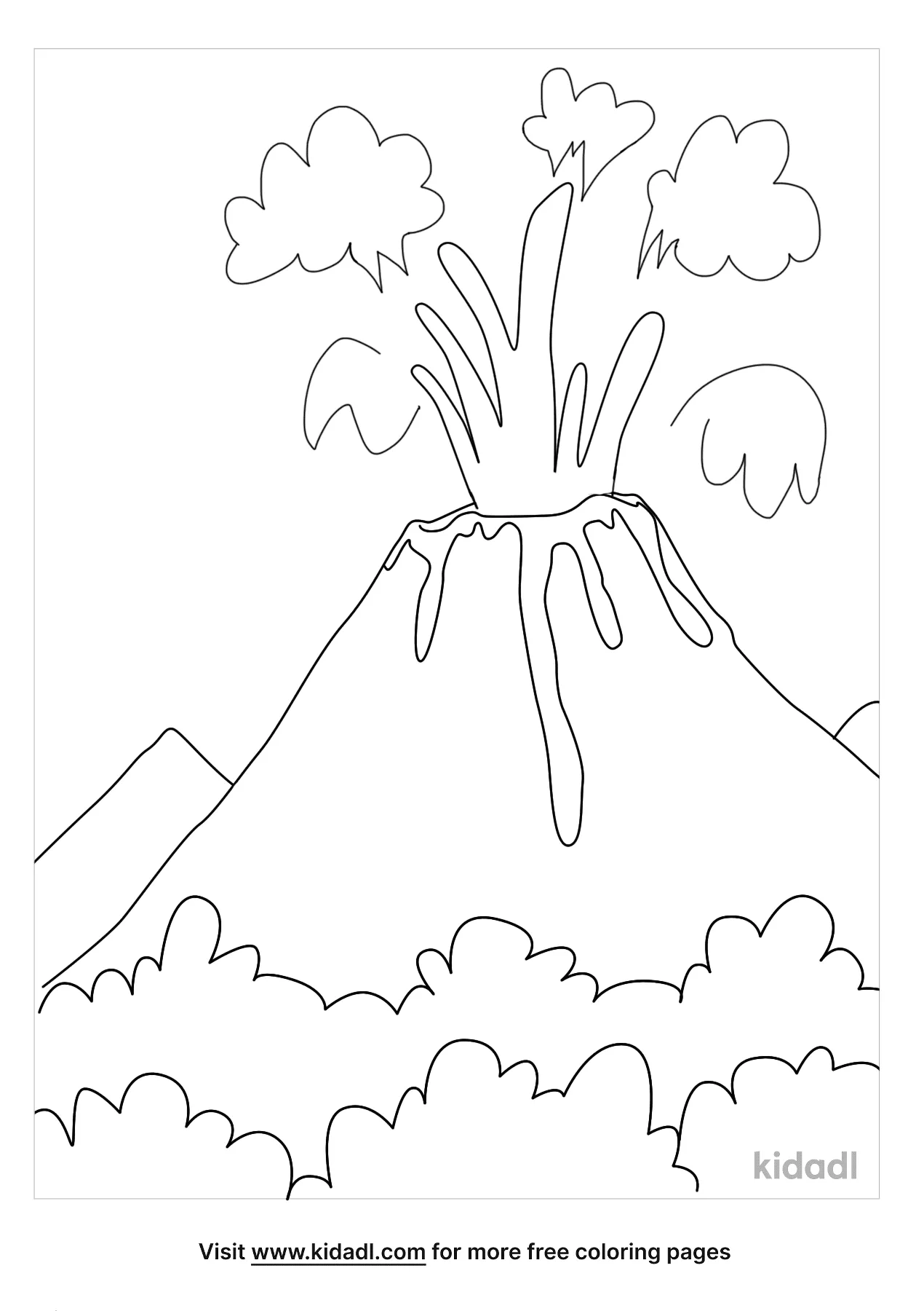 volcano coloring pages free nature coloring pages kidadl