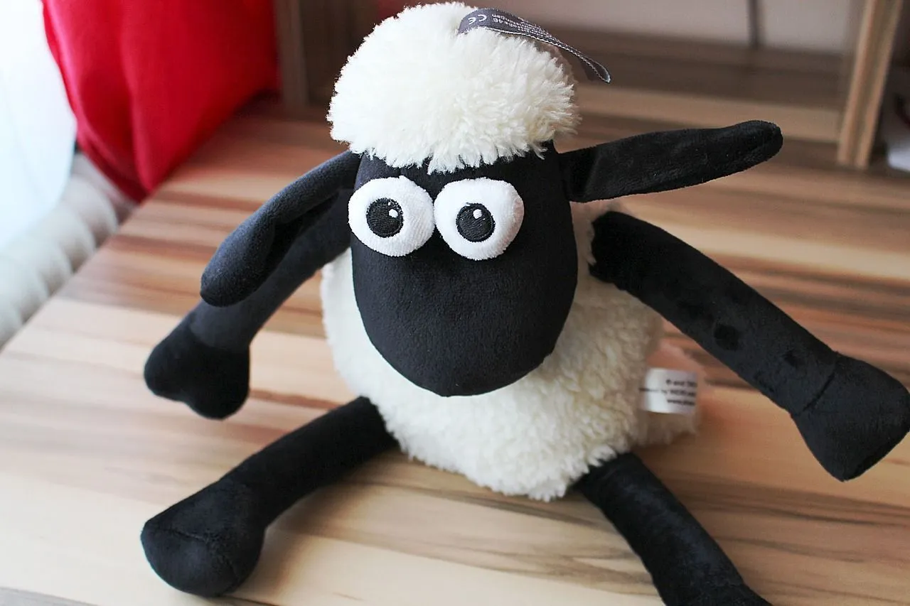 A toy of Shaun from Shaun the Sheep, a popular spin-off inspired by Wallace and Gromit, became quite famous among kids.
