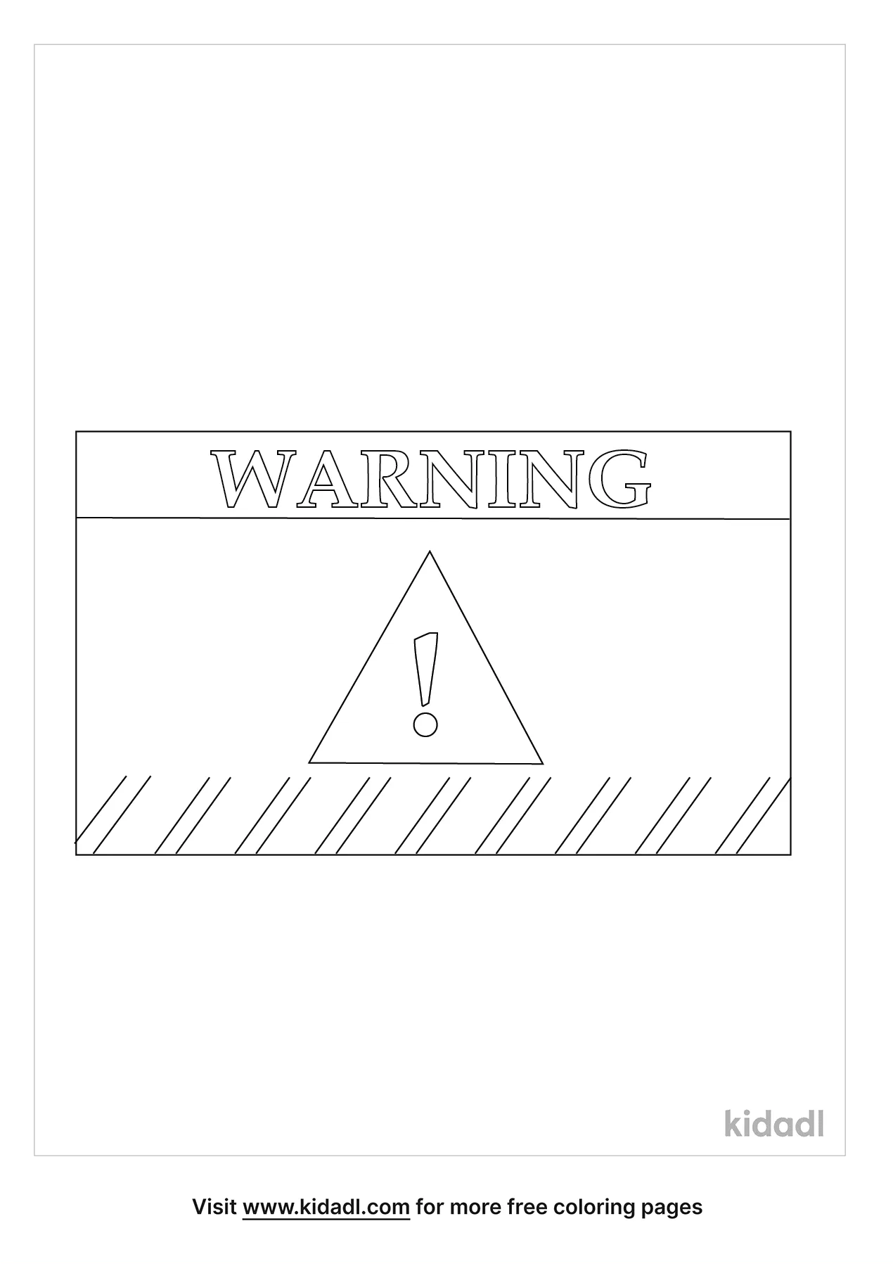 Warning Coloring Page