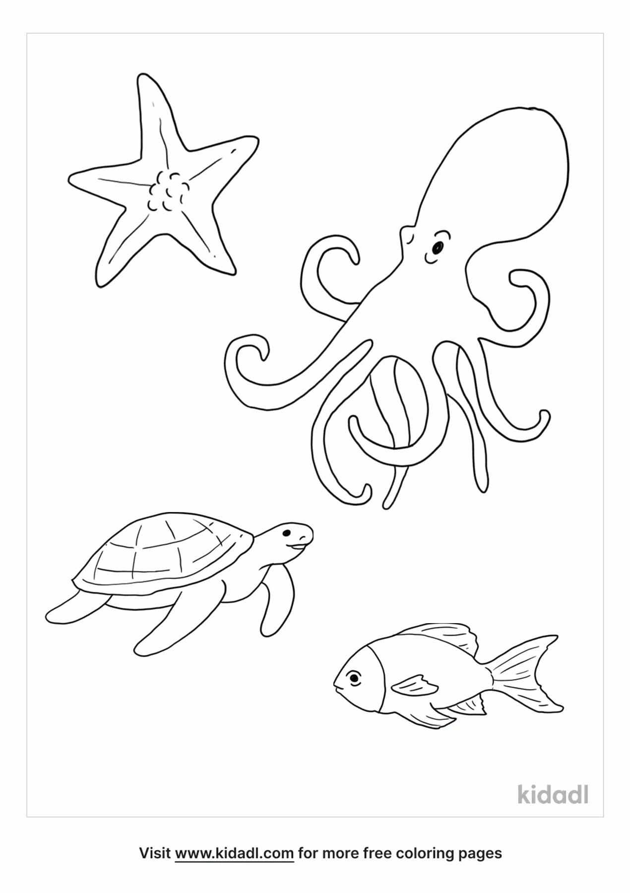 underwater animals coloring pages