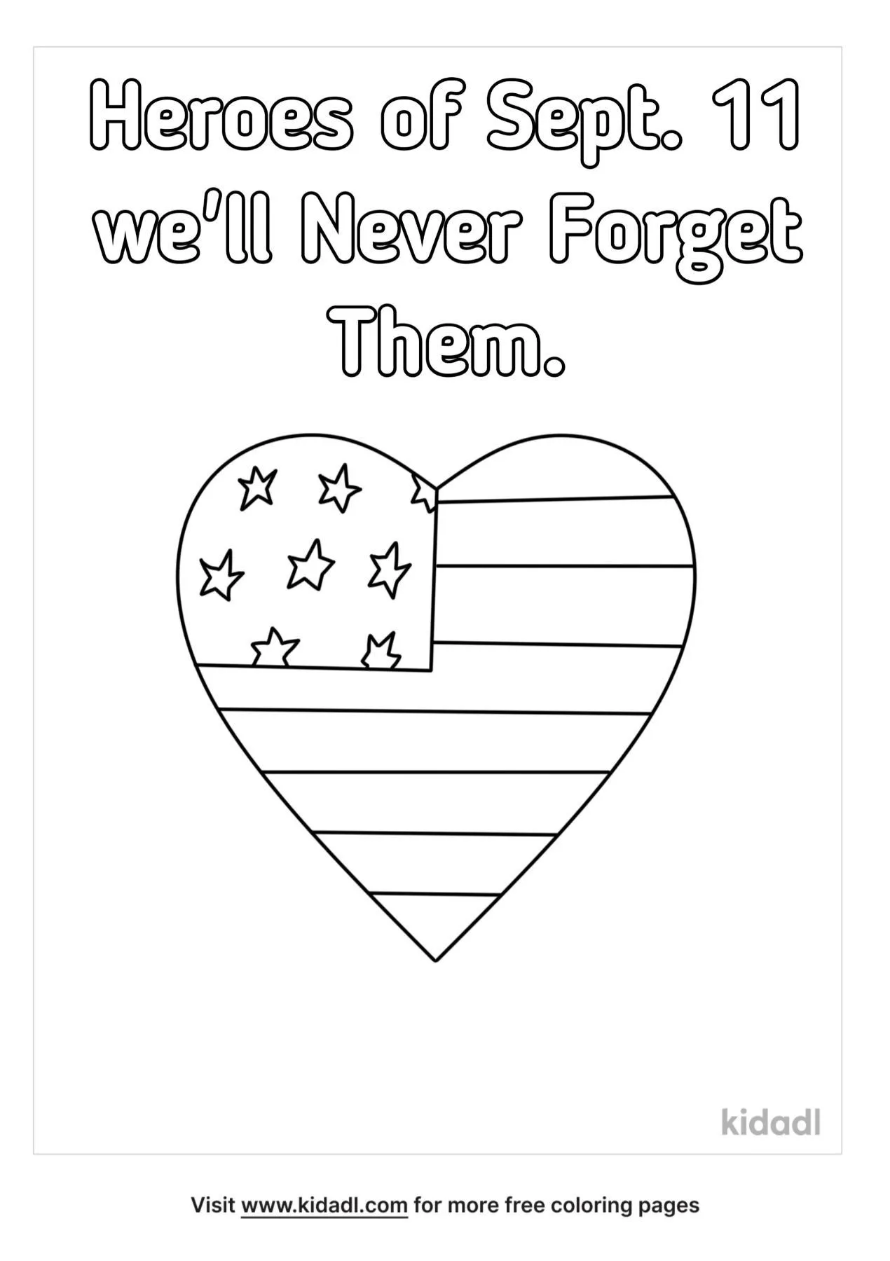 We Will Never Forget Coloring Page