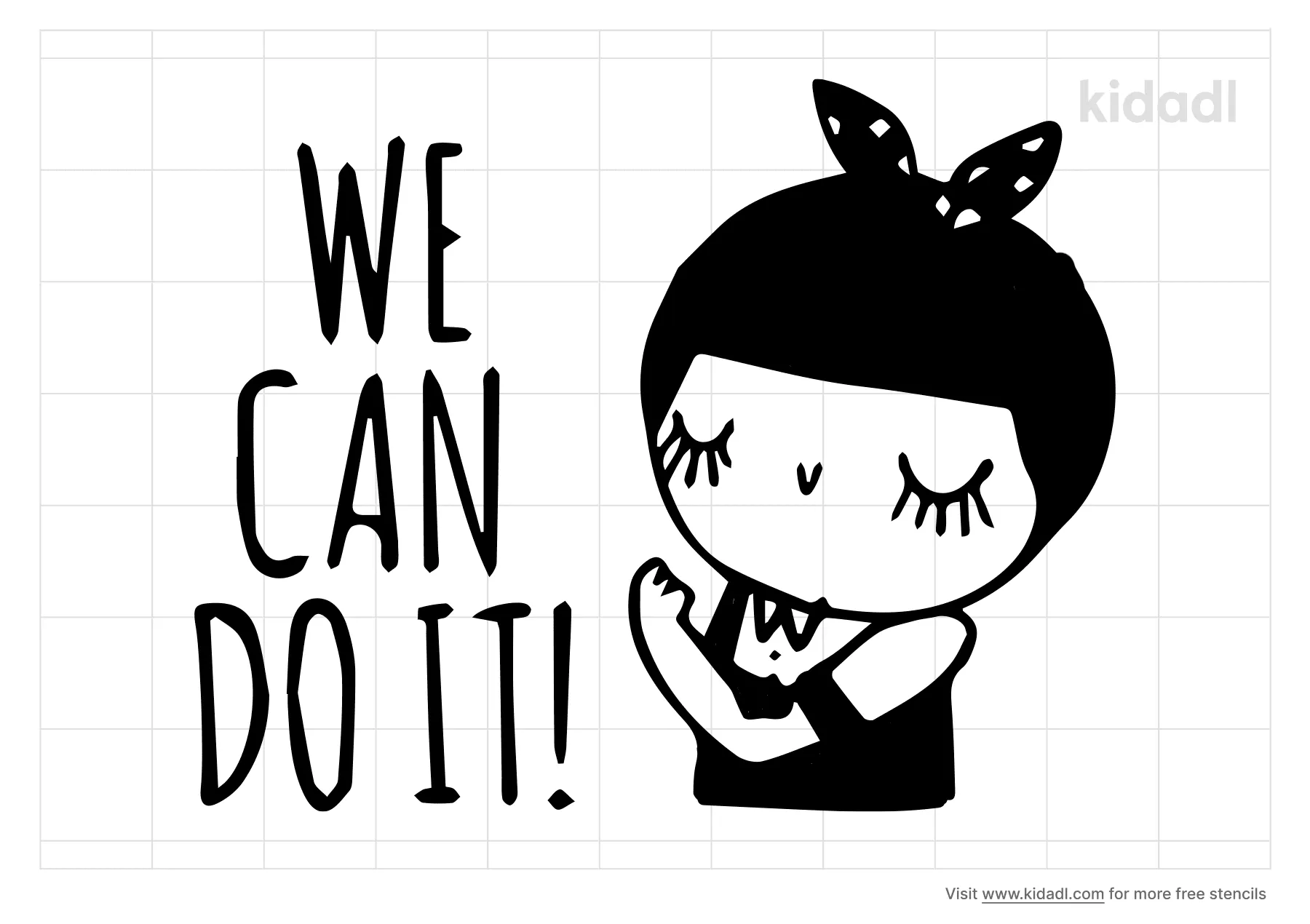 Free We Can Do It Stencil Stencil Printables Kidadl