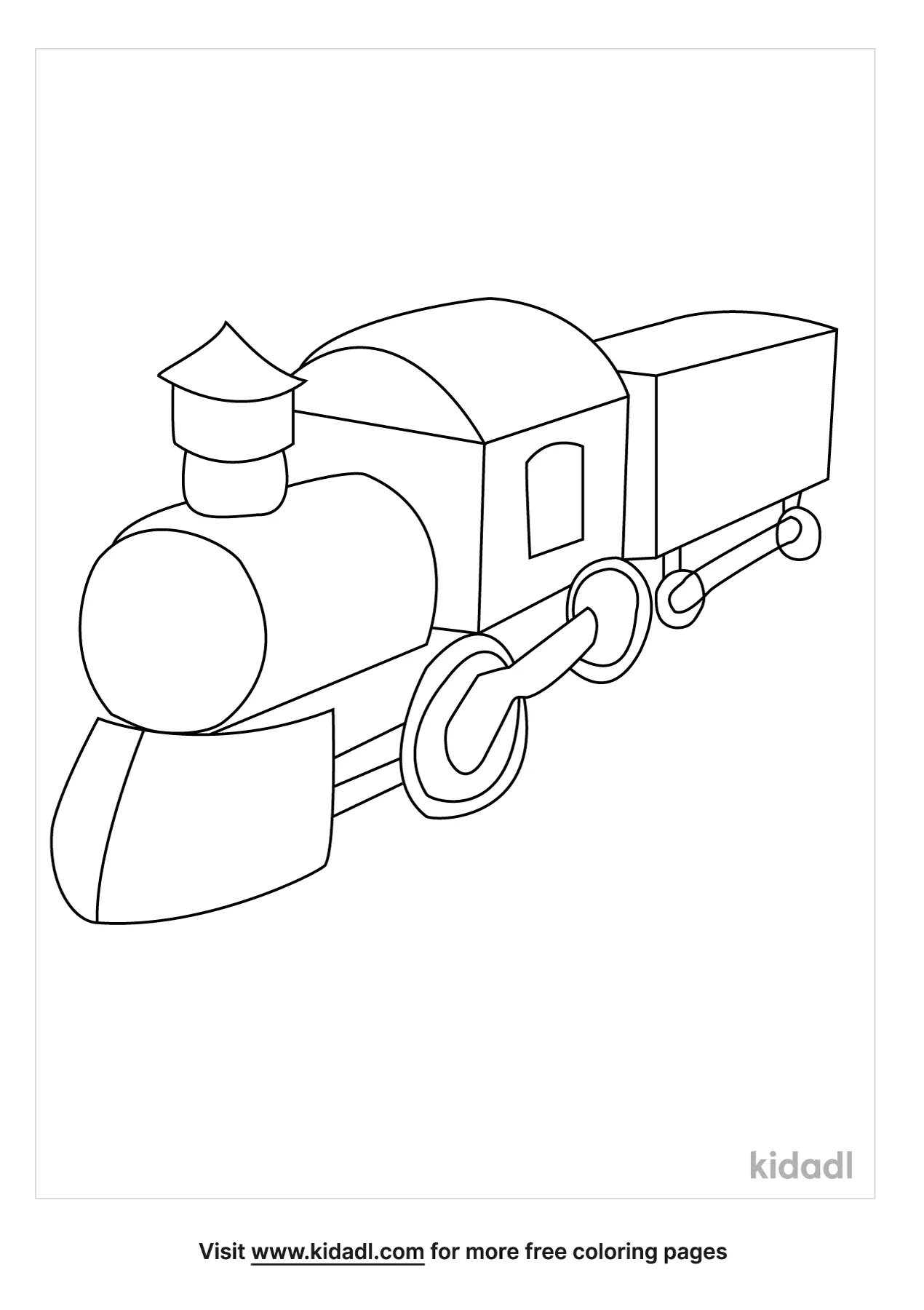 Wheels On The Train Coloring Page