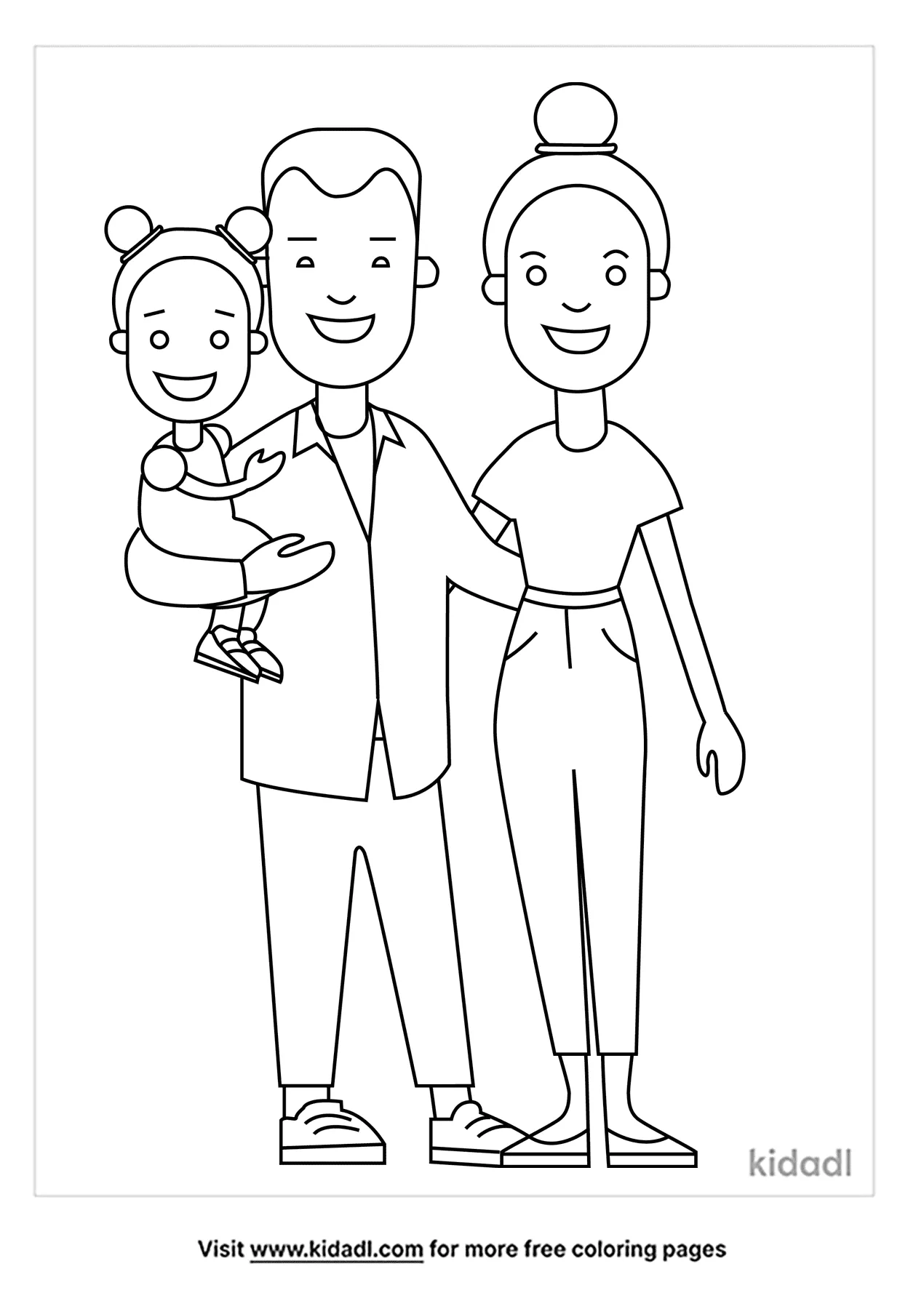 Whole Family Coloring Page