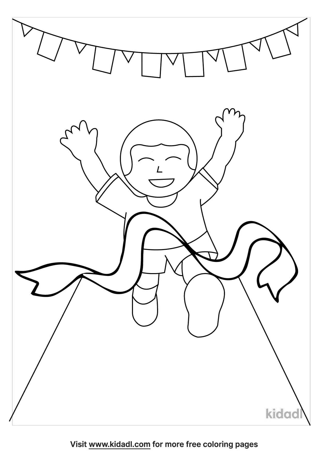 Win Race Coloring Page