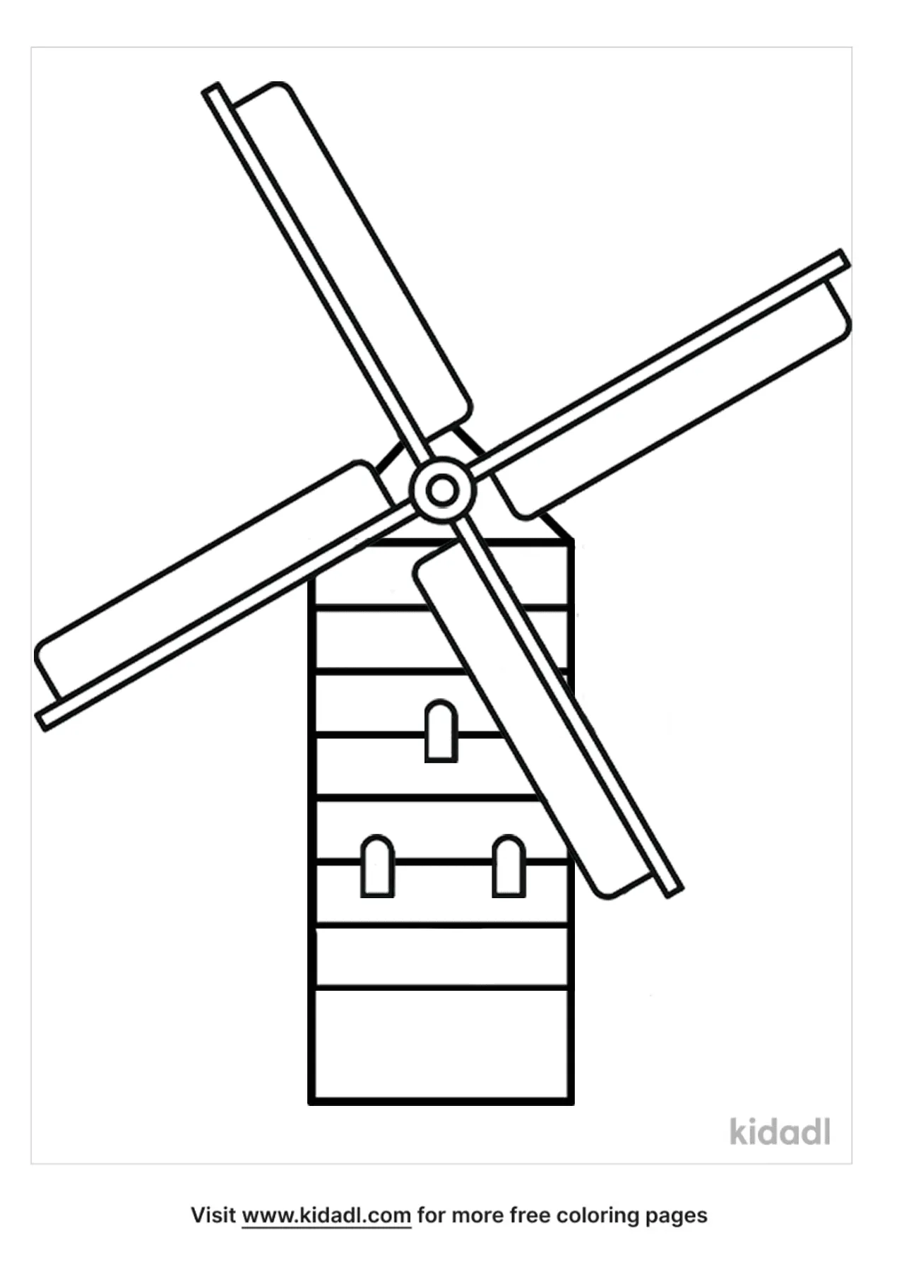 21+ Windmill Coloring Page Free