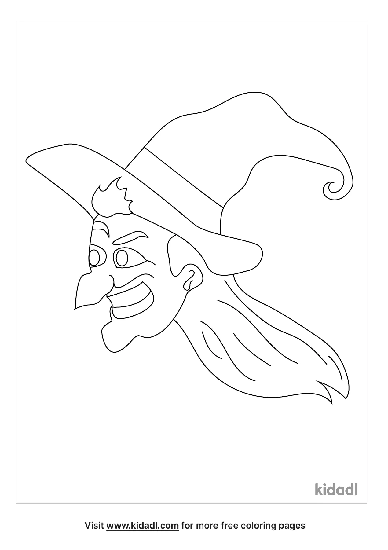 witch face coloring pages