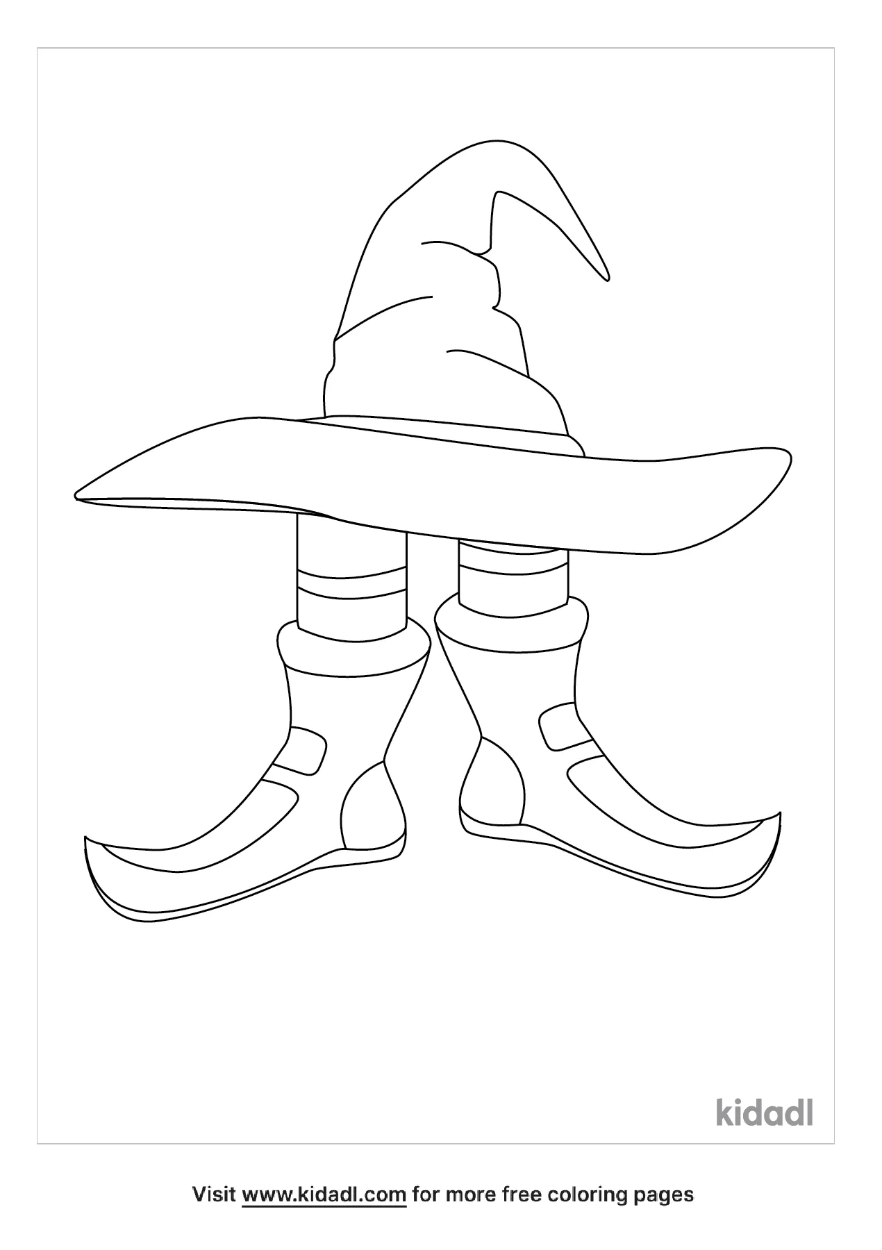Witches Boot Coloring Page