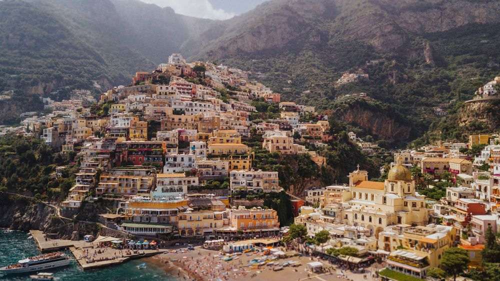 The Amalfi Coast sits on the southwestern side of Italy