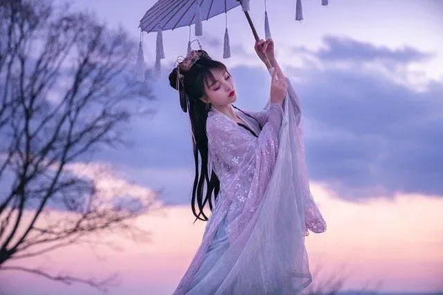 A girl wearing traditional Kimono 