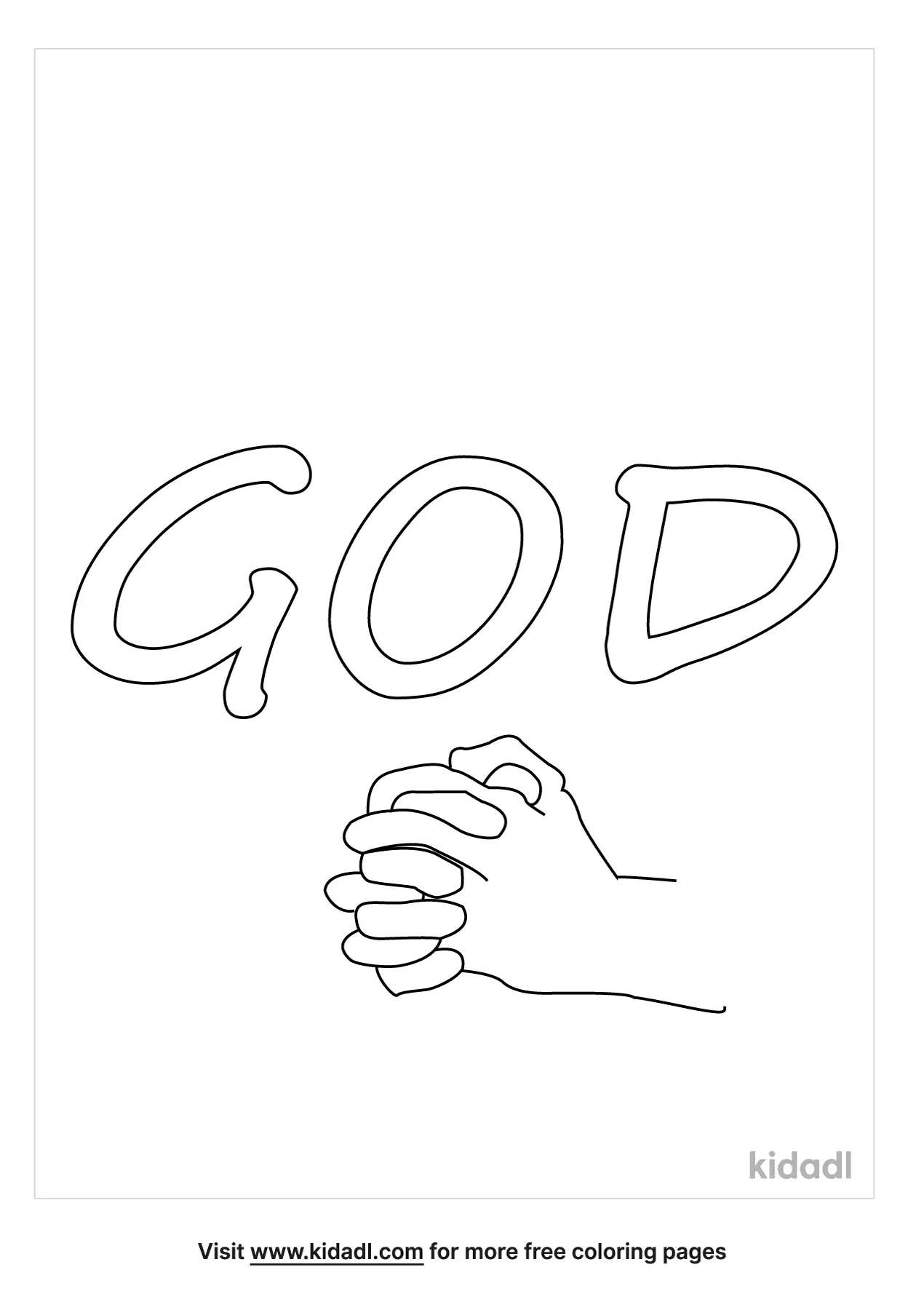 Word God Coloring Page