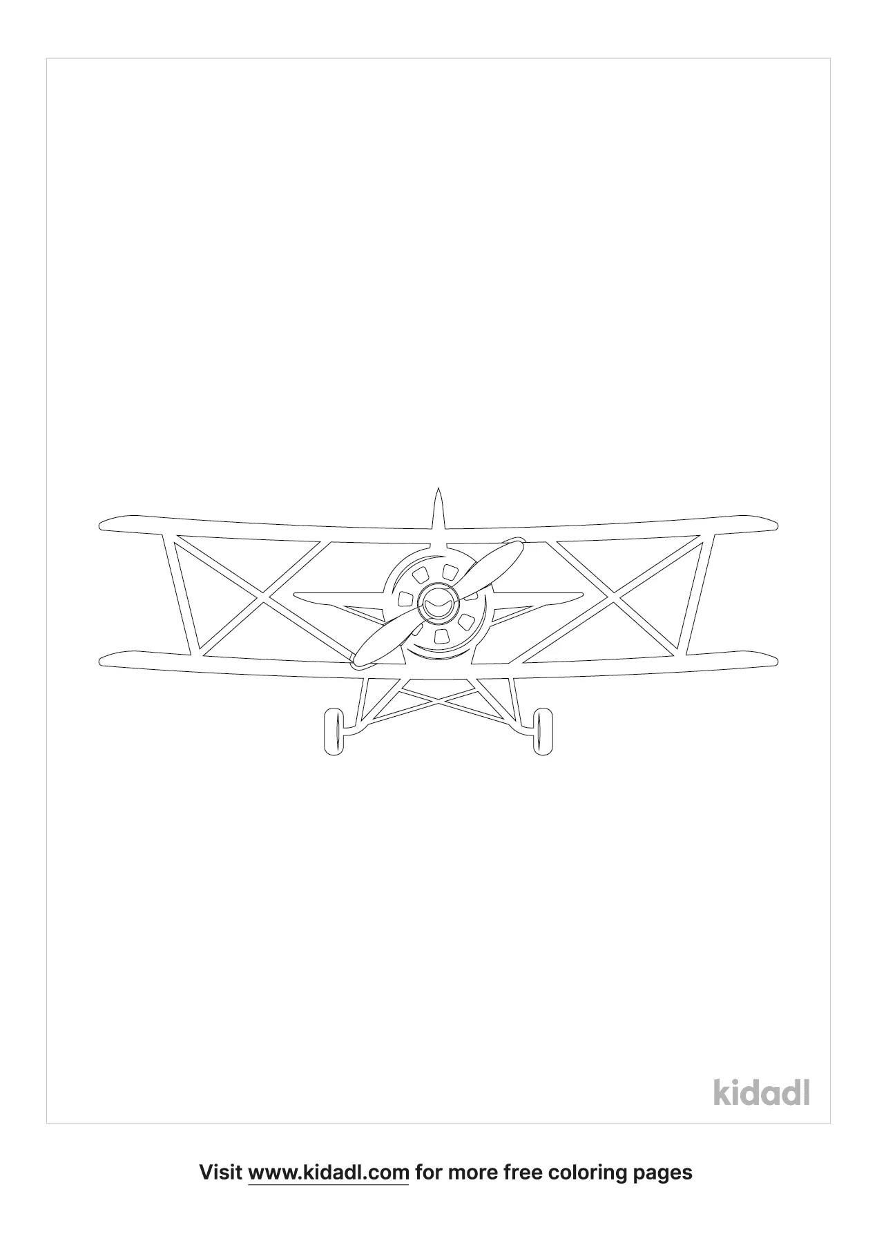 Wright Brothers Plane Coloring Page