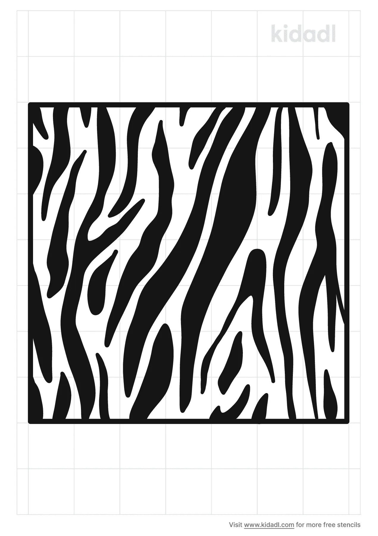 Free Zebra Stripe Stencil | Stencil Printables | Kidadl