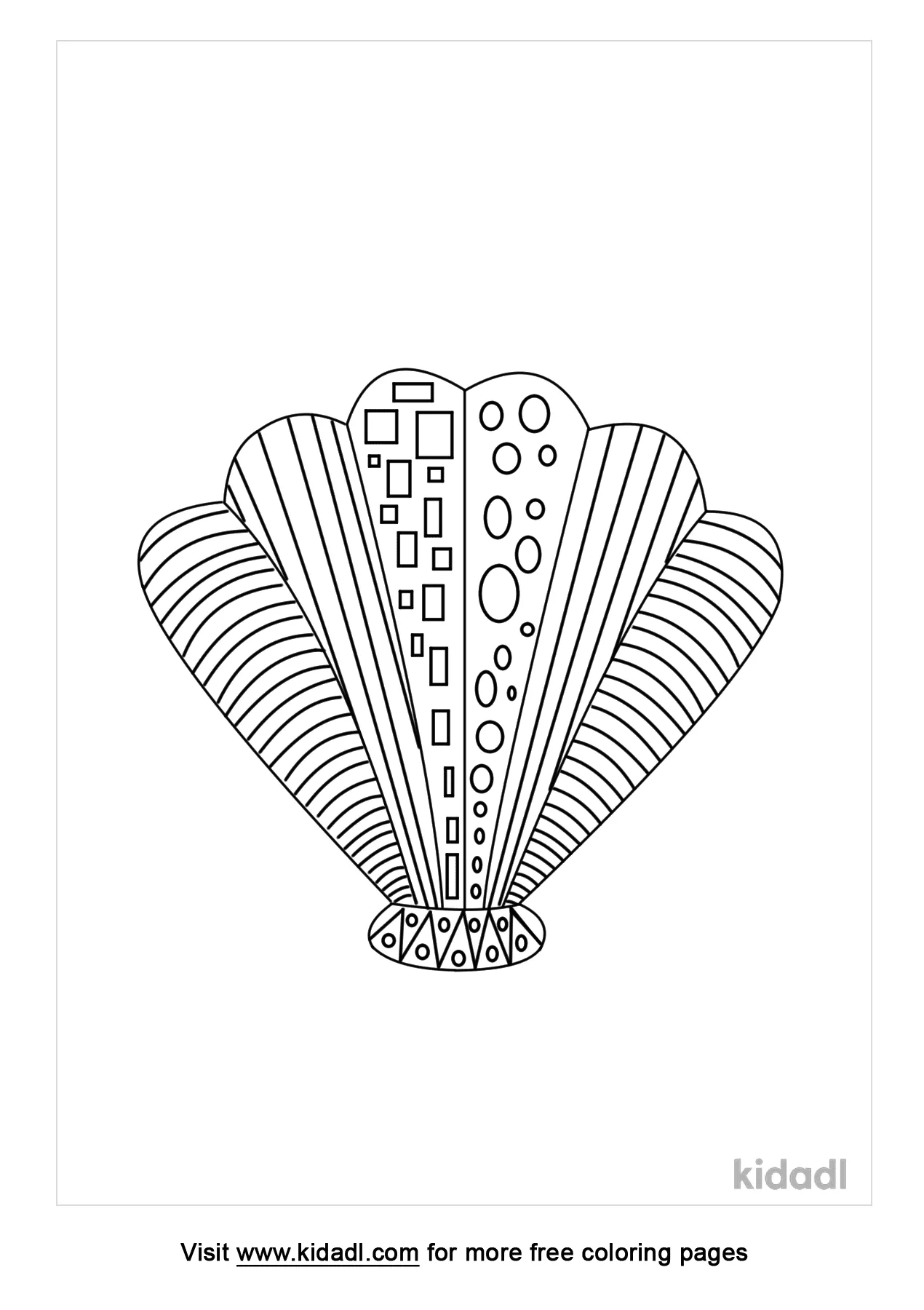 Zentangle Shell Coloring Page
