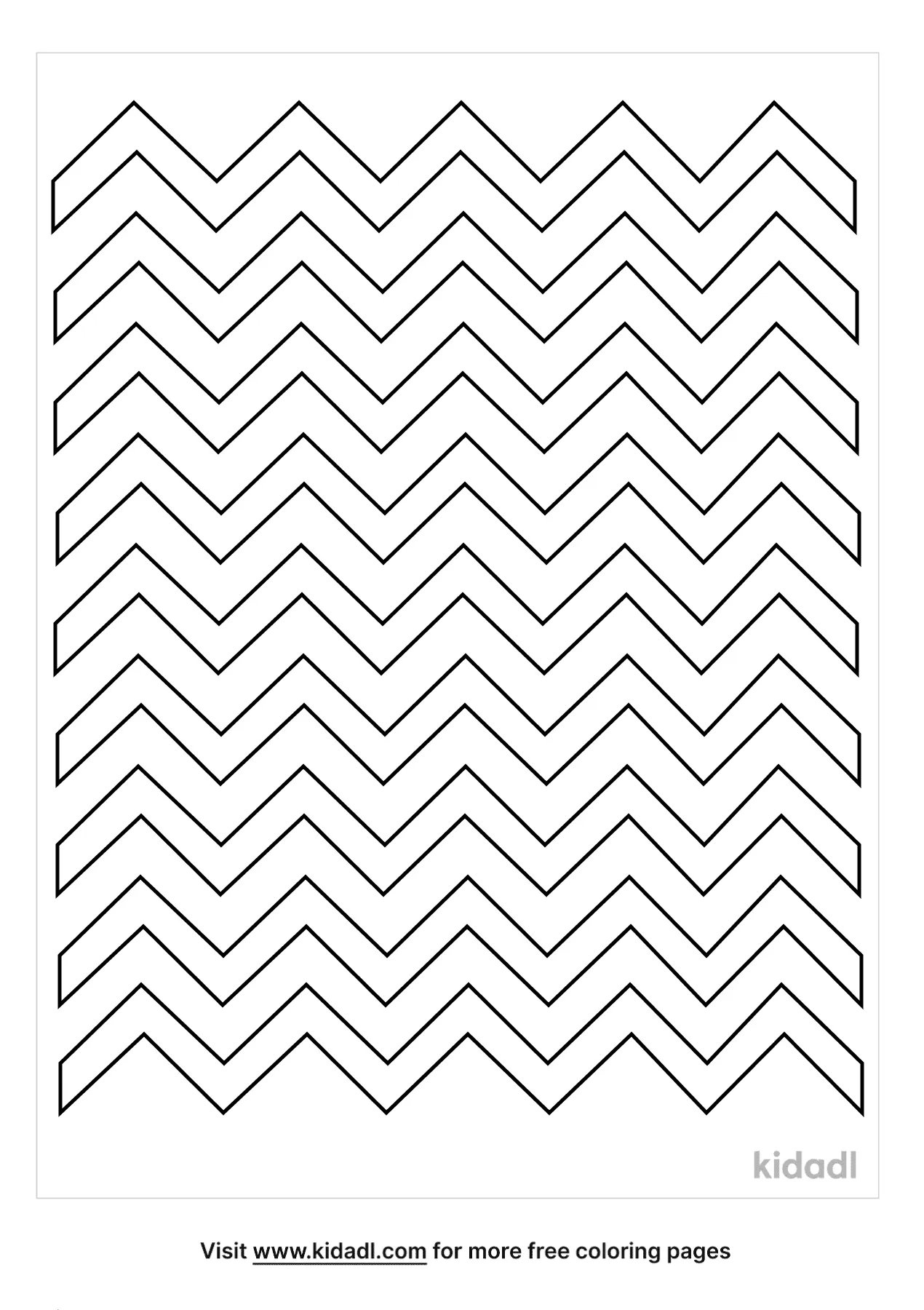 Zigzag Stripes Coloring Page