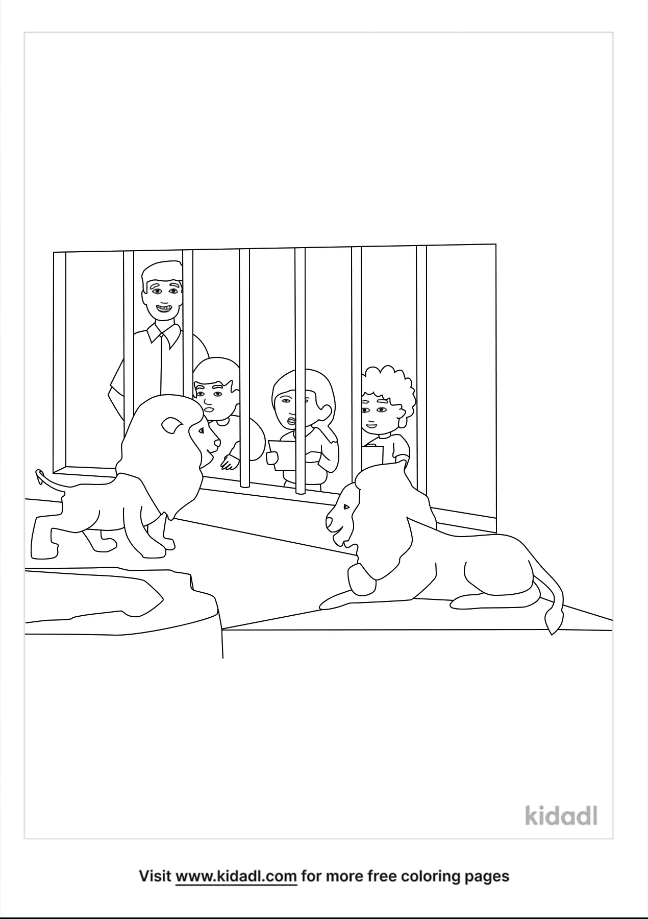 Zoo Field Trip Coloring Page